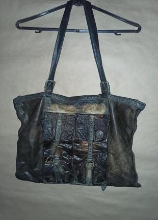 Replay сумка женская кожанная большая оригинал винтаж