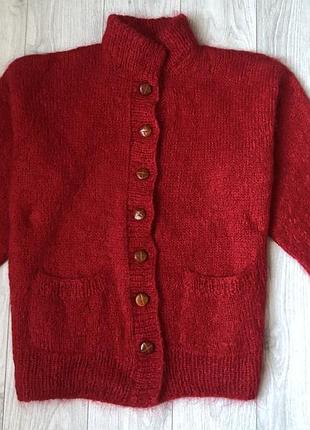 Кофта махровая красная батал