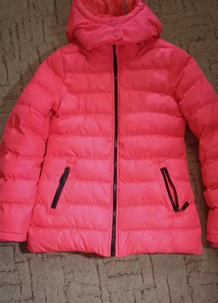 Куртка для дівчинки яскраво рожевого кольору