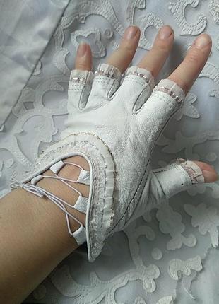 Митенки кожа