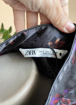 Фірмова вкорочена блуза zara з об’ємними рукавами в японському стилі5 фото