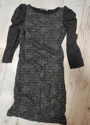 Тепла сукня темно-сірого кольору