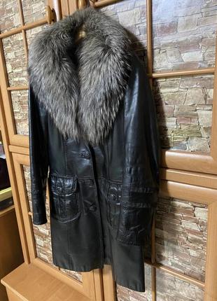 Женское пальто чернобурка5 фото