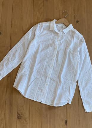 Біла котонова сорочка promod1 фото