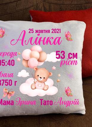 Подушка з принтом - метрика