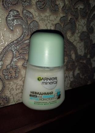 Кульковий дезодорант антиперспірант garnier mineral невидимий ,свіжість бавовни