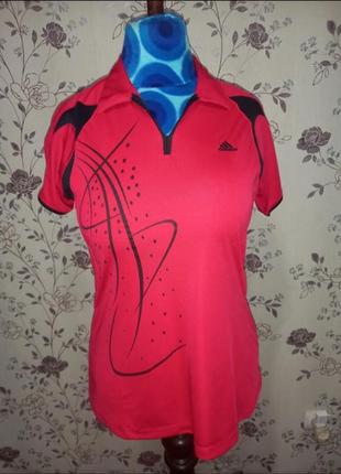 Фірмова спортивна футболка рожевого кольору adidas оригінал.1 фото