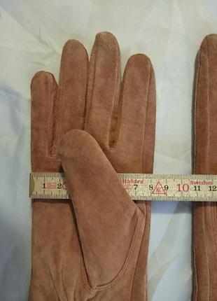 Рукавички, перчатки замшеві.3 фото