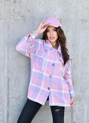 Теплая рубашка пальто в клетку, турецкий кашемир5 фото