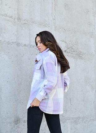 Теплая рубашка пальто в клетку, турецкий кашемир2 фото