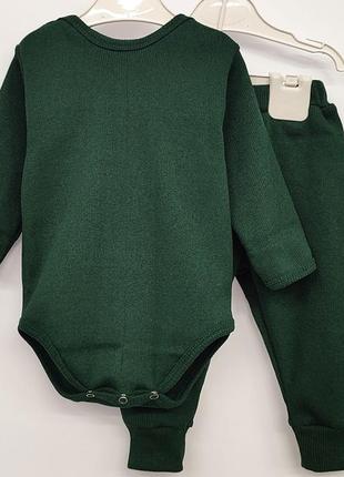 Комплекти боді+штани в рубчик з начісом для немовлят6 фото