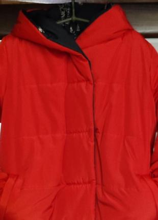 Жіноча зимова двостороння куртка3 фото