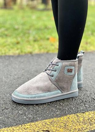Жіночі зимові уггі угги  ugg neumel vegan grey