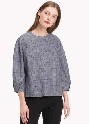 Tommy hilfiger сорочка в клітинку з оригінальними рукавами