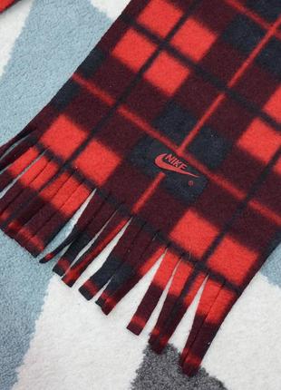 Nike vintage шарф флис флиска флисовий вінтажний червоний в клітинку3 фото