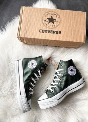 Жіночі кеди converse женские кеды конверсы  зимние8 фото