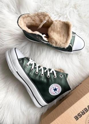 Жіночі кеди converse женские кеды конверсы  зимние1 фото