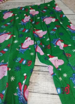 Трикотажні новорічні штани піжама свинка пеппа george джордж peppa pig2 фото