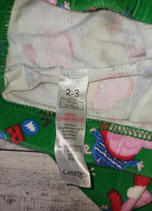 Трикотажні новорічні штани піжама свинка пеппа george джордж peppa pig4 фото