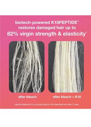 K18 biomimetic hairscience leave-in molecular repair hair mask відновлююча маска для волосся з пептидами8 фото