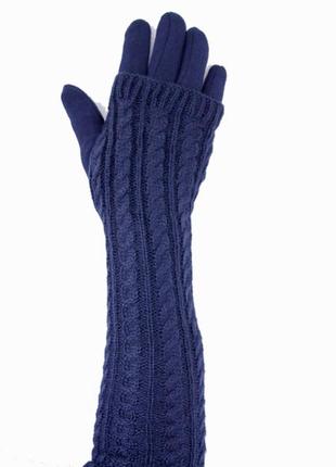 Женские перчатки стрейч +митенка1 фото