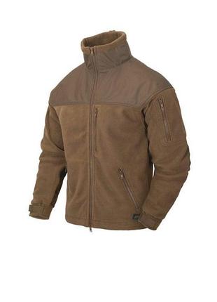 Флісова кофта helikon-tex classic army fleece jacket fleece coyote (bl-caf-fl-11) розм.l