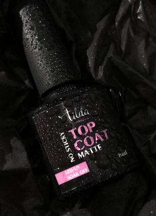 Tilda cosmetics top matte - матовий топ для гель лаку 8мл, 15 мл2 фото