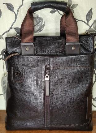 Сумка вертикальная bally, для а4, планшета, натуральная кожа, новая.