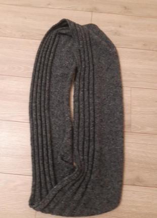 Великий шарф, снуд 💯% кашемир италия2 фото