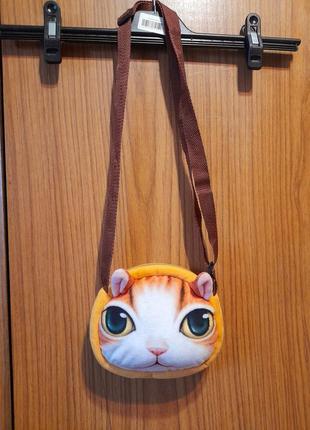 Стильна дитяча 3д сумочка "котик" для маленької принцеси