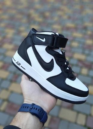 Кроссовки женские nike air force 1 ' 82 высокие черные / кросівки жіночі найк аир форс чорні кроссы