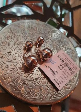 Новые серебряные серьги шарики серебро 925 пробы6 фото