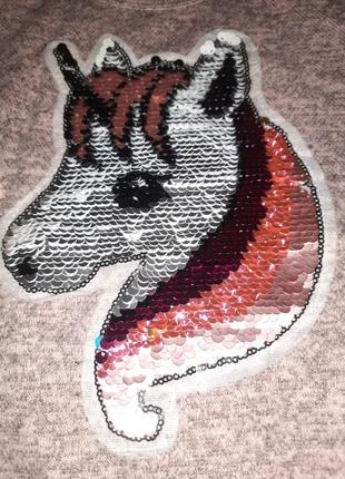 Теплое платье с единорогом на 10 лет 5