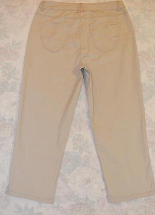 Стильные бежевые укороченные брюки, 38 размера3 фото