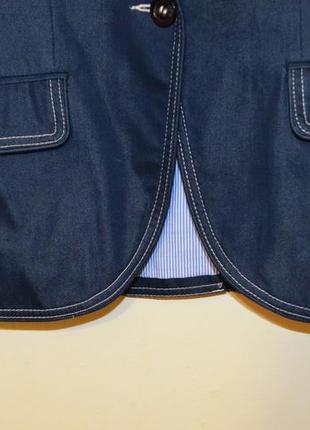 Бомбезный джинсовый пиджак на подкладке 12 размер2 фото