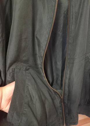 Куртка бомбер з натурального шовку великий розмір5 фото