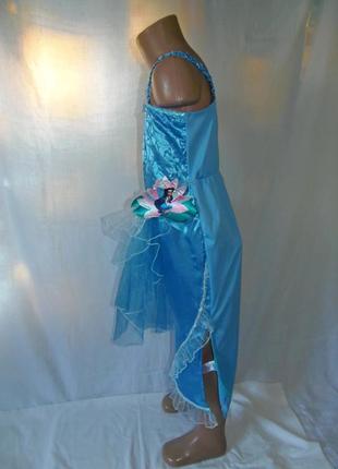Карнавальное платье феи воды,фея серебрянка на 7-8 лет4 фото
