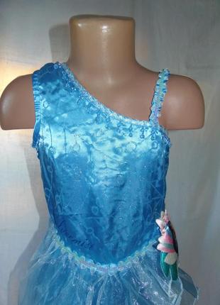 Карнавальное платье феи воды,фея серебрянка на 7-8 лет7 фото