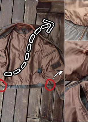 Стильная кожаная куртка maddox бомбер в стиле crazy horse кожа наппа с потертостями и разводами байкерская рокерская10 фото