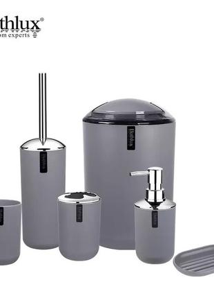 Набор аксессуаров для ванной bathlux люкс качества , 6 предметов серый топ2 фото
