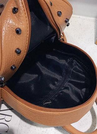 Качественный женский мини рюкзак темно-серый7 фото