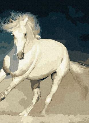 Картина по номерам "белая грация" идейка kho4324 40х50 см топ