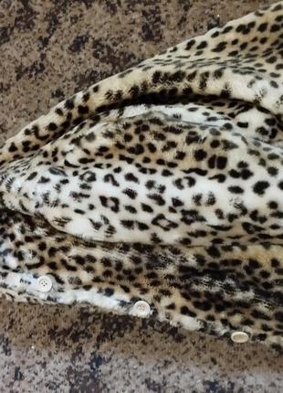 Шубка в леопардовий принт3 фото