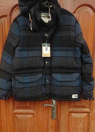 Брендовая фирменная зимняя шерстяная куртка натуральный пуховик the north face sierra down jacket,оригинал из сша,новая с бирками, размер l.1 фото