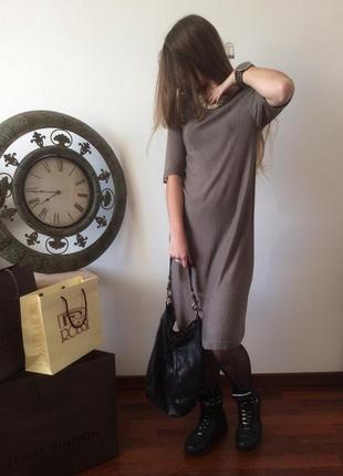 Part two платье вязанный трикотаж болотного цвета