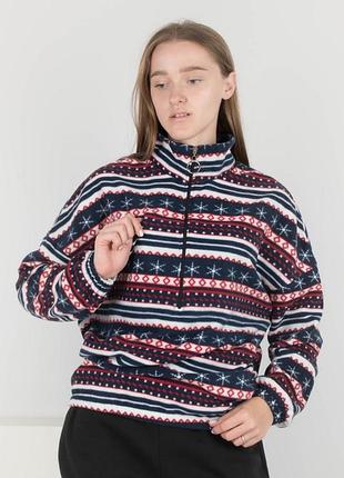 Жіноча кофта в смужку на блискавці