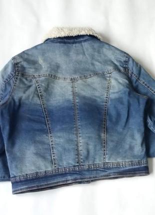 Стильна тепла джинсова куртка9 фото