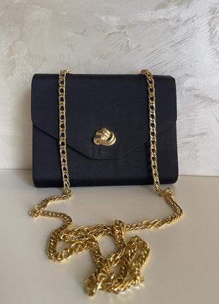Шелковая сумка на цепочке винтаж италия