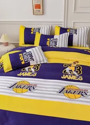 Berni home комплект постельного белья lakers (двуспальный-евро)4 фото