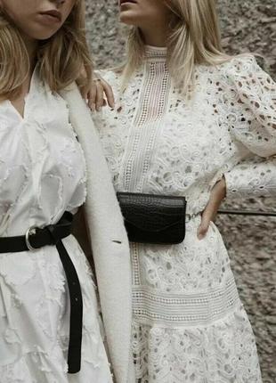Шикарное кружевное платье h&m 8